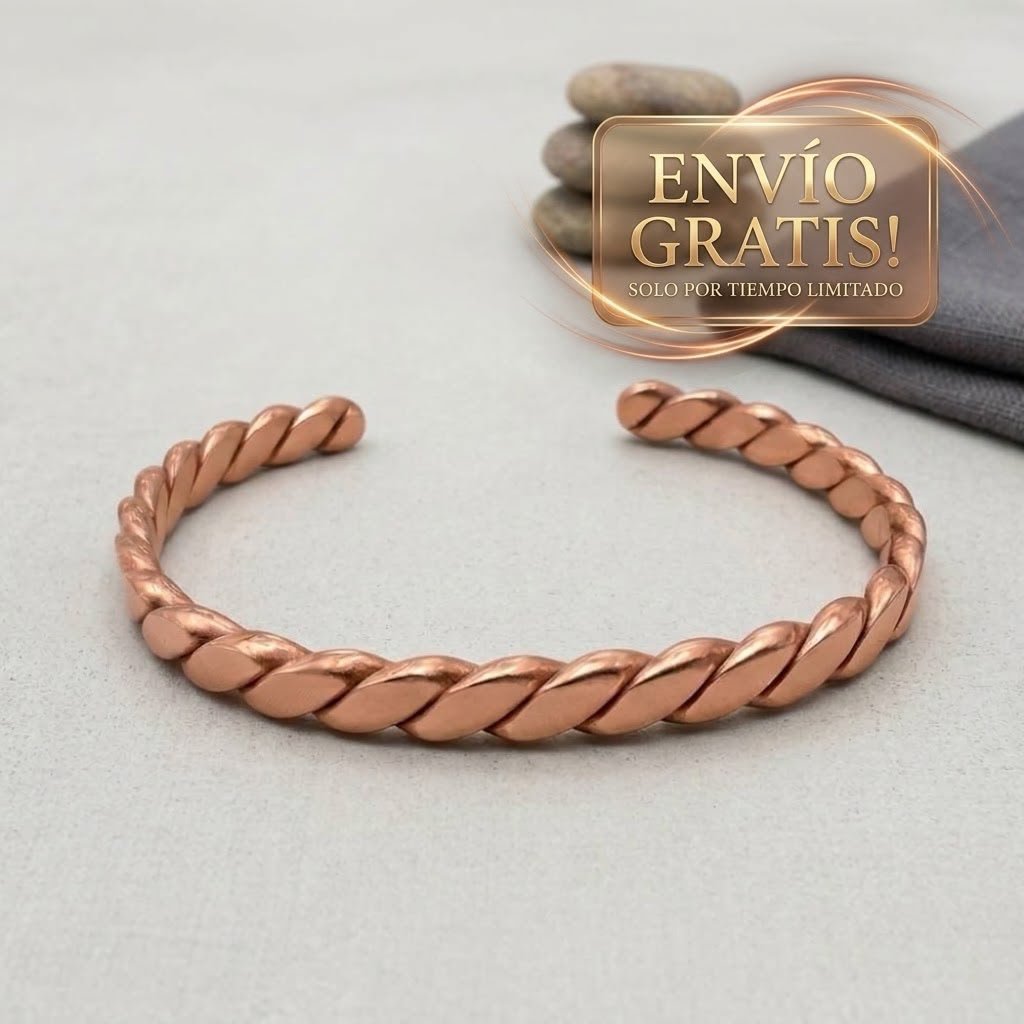 Pulsera de cobre puro macizo