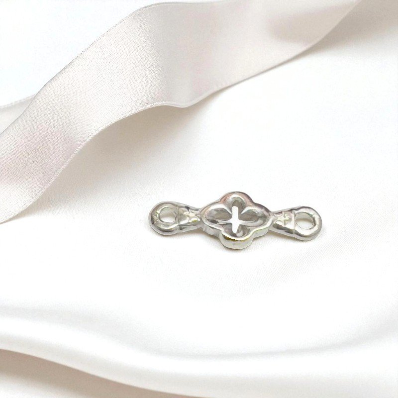 Insumo De Plata Conector Artesanal Para Joyería Fina