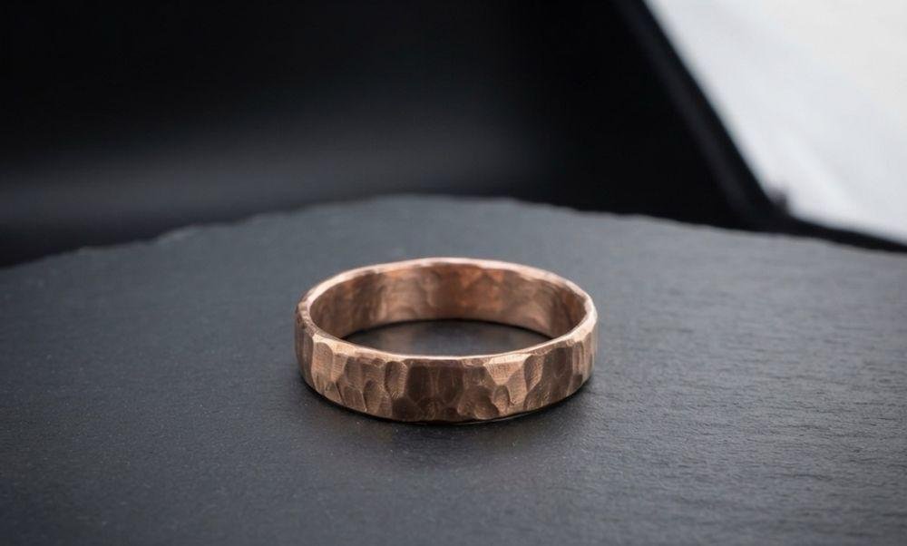 Anillo de cobre puro macizo