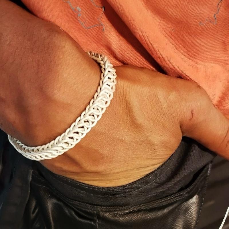 Pulsera En Plata Pura 999 Con Broche De Cajón